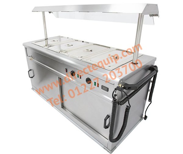 Parry Mobile Bain Marie Servery Heated Gantry W1500mm Cap: 90 Plated Meals MSB15G